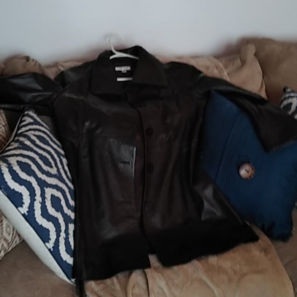 Leather coat